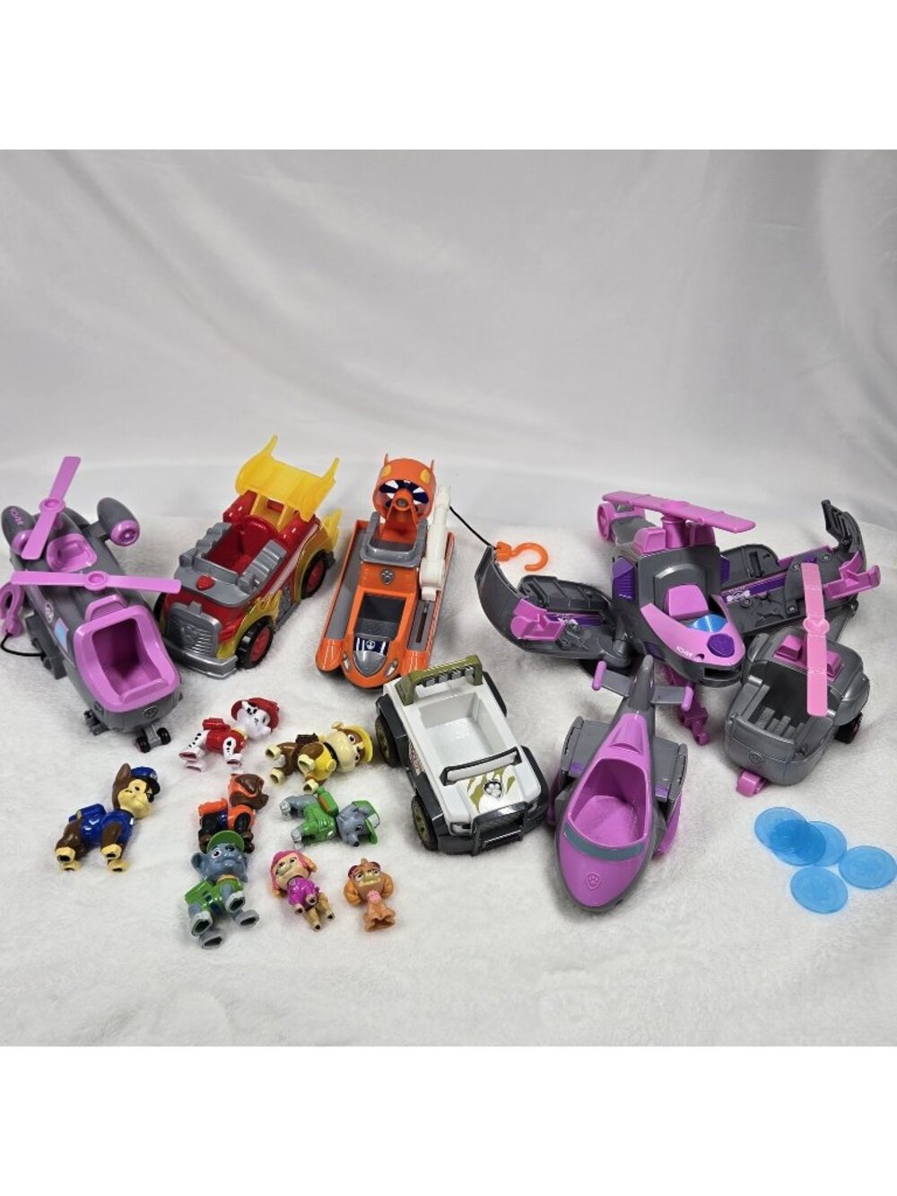 Paw Patrol Large Lot Of Cars And Figures
